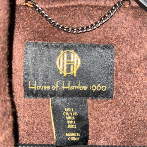 House of Harlow 1960 Wool Blend Patch Pocket Coat Large NWT in Chicory Coffee - Picture 5 of 7